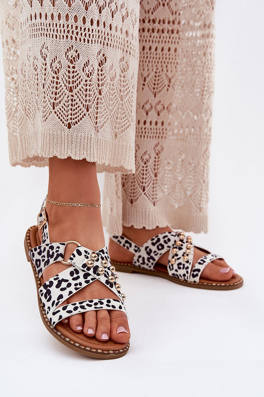 Luxury women's eco suede sandals with adjustable buckle and gold studs by Step in Style, designed for comfort and elegance, available in EU sizes 36-41.