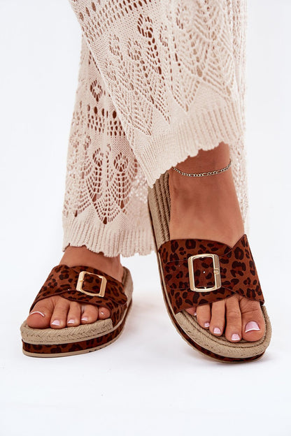 Luxury Women's eco suede sandals by Step in Style featuring an elegant adjustable gold buckle and a 4cm platform height, perfect for summer wear.