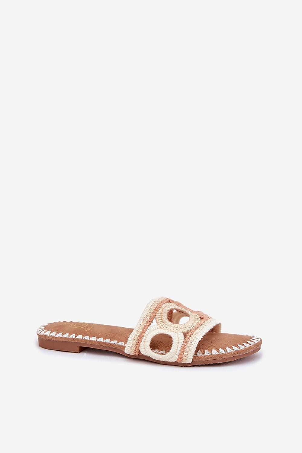 Step in Style luxury women's flip-flops with a unique crocheted design, elevating summer fashion with a flat heel.