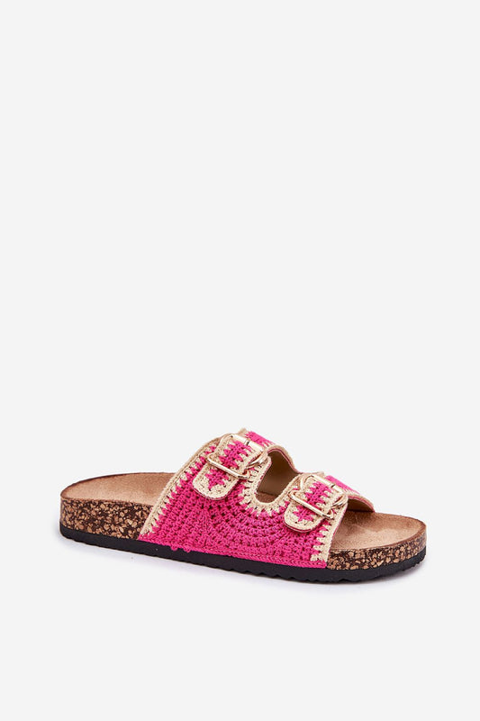 Chic cork platform sandals for women designed by Step in Style, adorned with golden buckles, ideal for warm weather fashion.