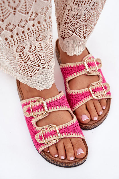 Stylish crocheted women's sandals with eco-suede insole from Step in Style, combining comfort and elegance for everyday wear.