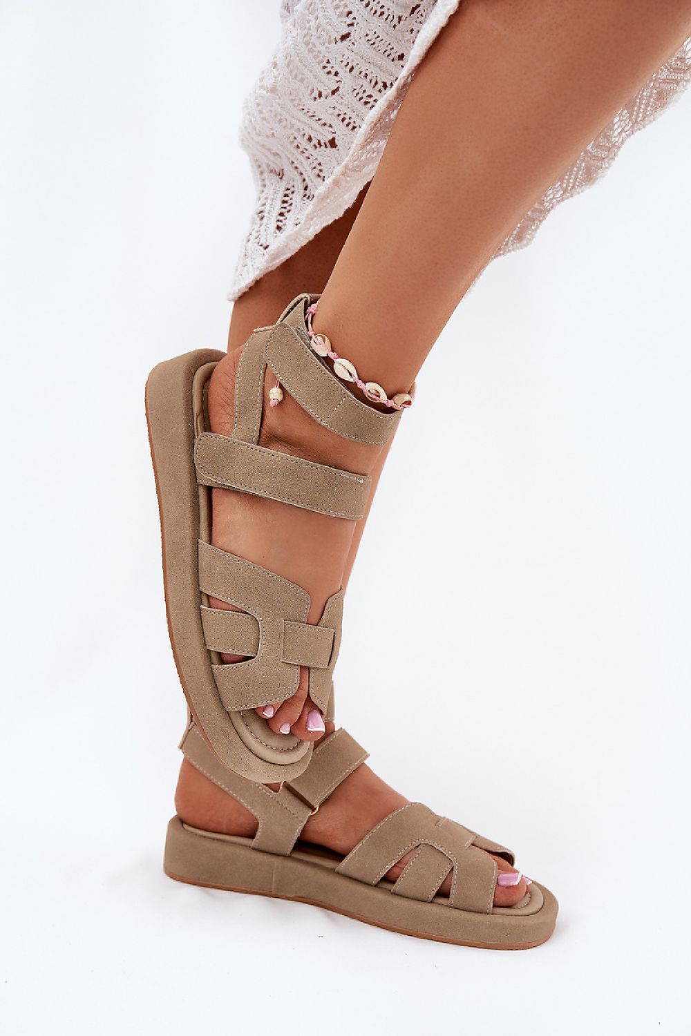 Elegant women's stylish Velcro sandals by Step in Style, featuring a comfortable 2.5 cm platform, perfect for trendy everyday wear.