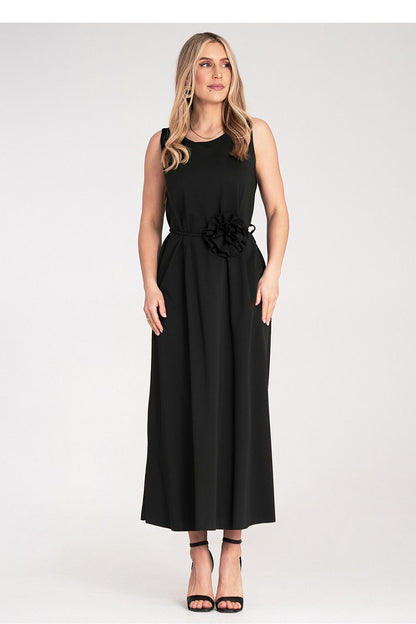 Lush, flared hem of Figl's elegant maxi dress that drapes beautifully, ideal for sophisticated occasions.