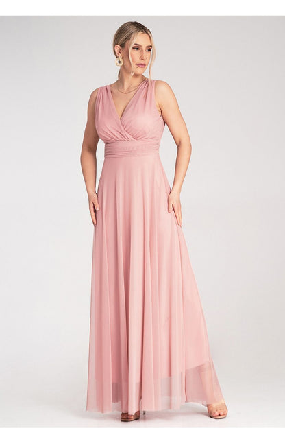 Complete look at the Figl Elegant Maxi Sleeveless Cocktail Dress, embodying sophistication and elegance for special occasions.