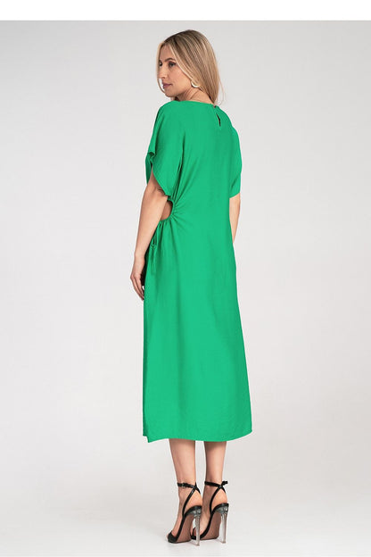 Luxury Figl midi dress featuring decorative cut-outs and a round neckline, size EU 0, perfect for elegant occasions.