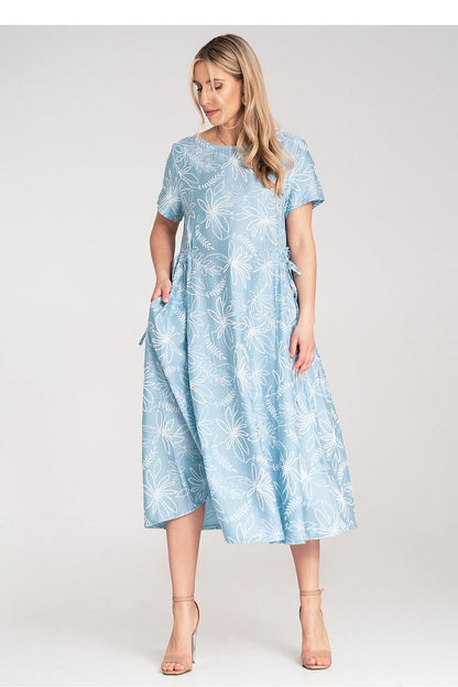 Stylish Figl midi dress in size EU 0, made from lightweight nylon and viscose blend, ideal for a fashionable and versatile look.