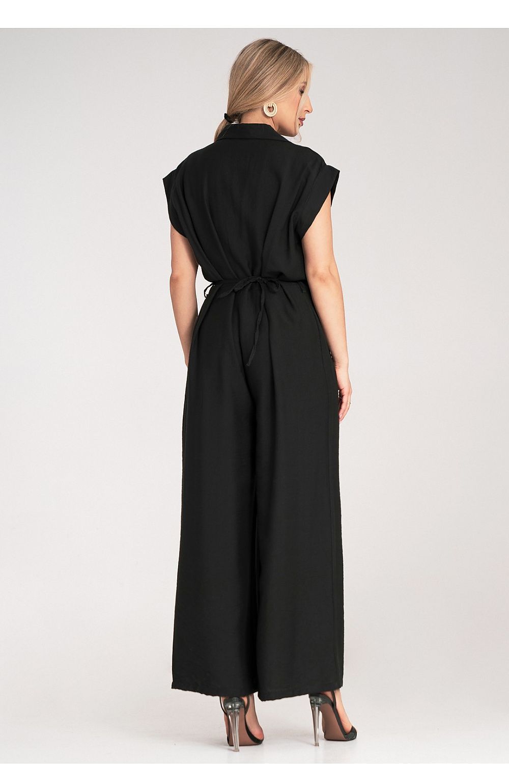 High-end Figl wide-leg jumpsuit displaying an elegant collar and refined design, tailored for comfort in size EU 0.