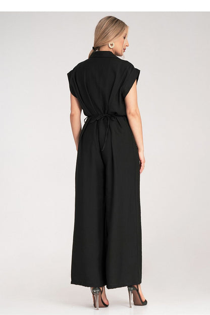 High-end Figl wide-leg jumpsuit displaying an elegant collar and refined design, tailored for comfort in size EU 0.