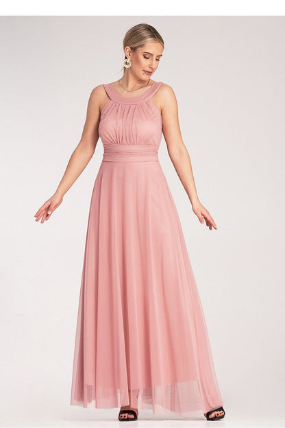 Elegant maxi dress by Figl displayed on a mannequin, emphasizing its light and airy material perfect for summer events.
