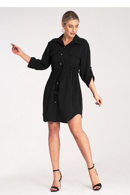Elegant Figl shirt dress displaying a refined silhouette with adjustable features, ideal for stylish women seeking luxury in EU S/M and US S/M.