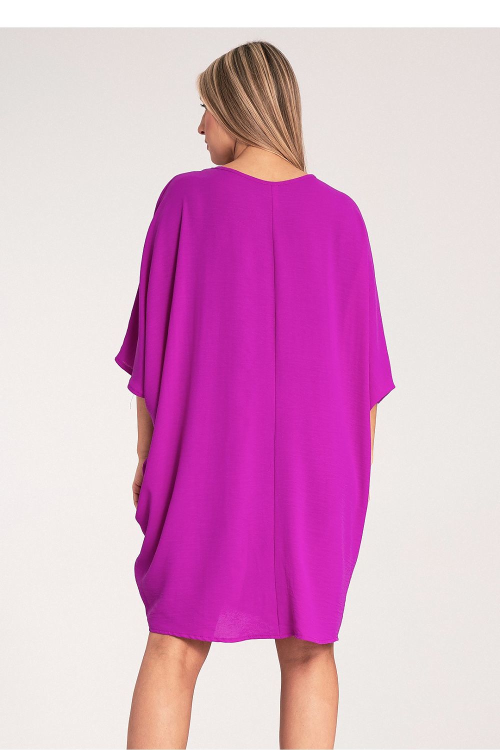 Luxury Figl asymmetrical loose daydress featuring wide sleeves, crafted from 100% polyester for a comfortable fit.