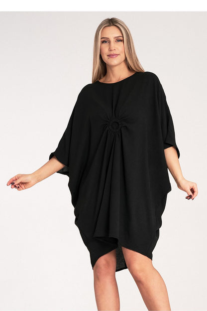 Sophisticated Figl dress made of light, elastic material, showcasing an asymmetrical design perfect for casual outings.