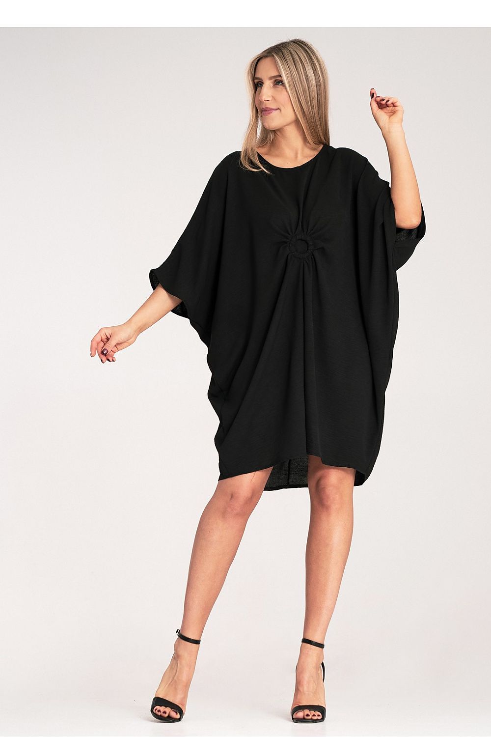 Chic Figl daydress in a stylish asymmetrical cut with fabric-trimmed decorative ring, enhancing any wardrobe.