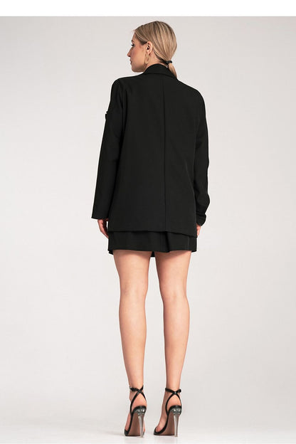 Close-up of the luxurious floral detail on the Figl jacket, highlighting its exquisite craftsmanship and elegant style.