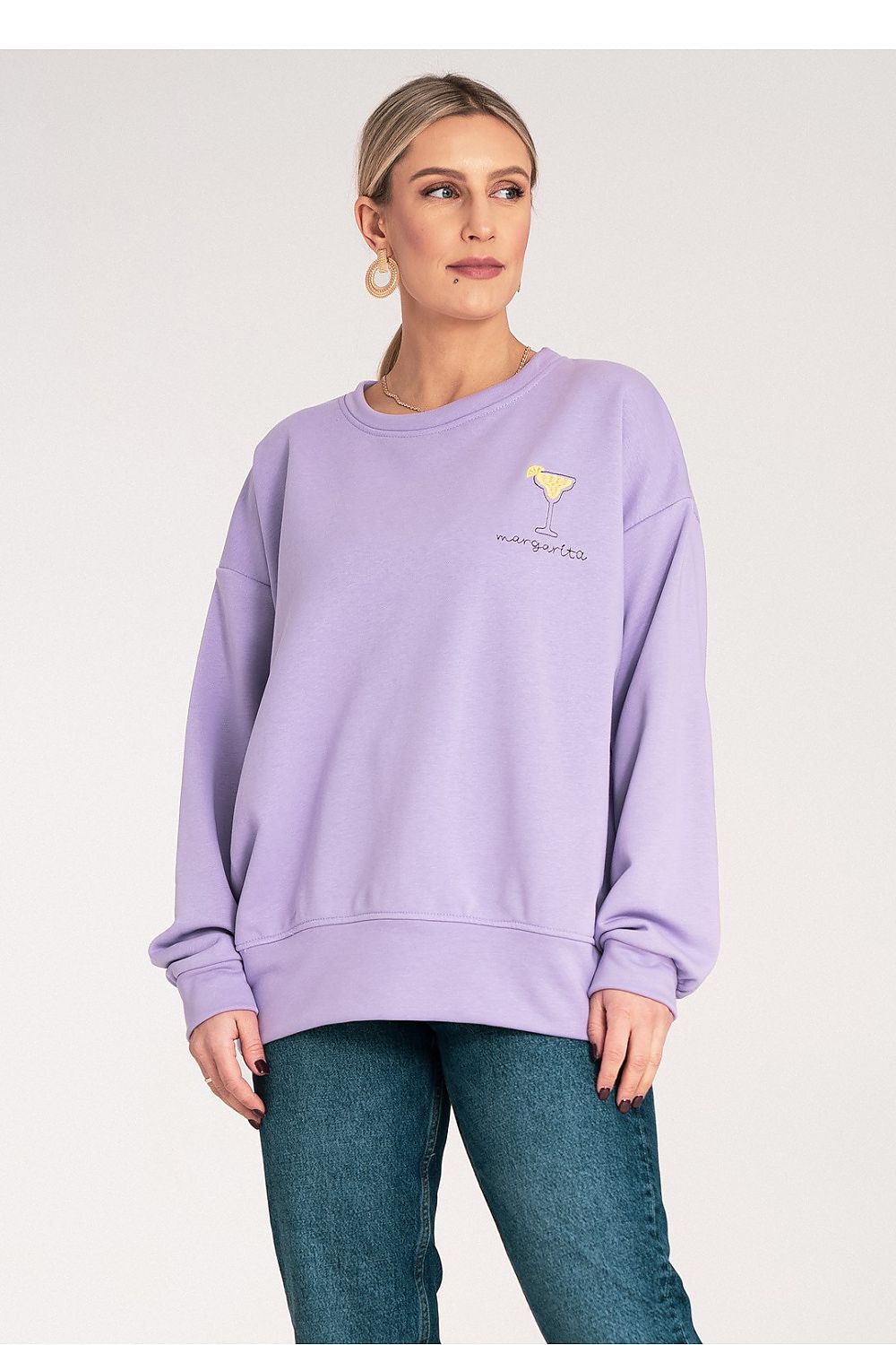 Figl cotton-blend sweatshirt exuding understated luxury with subtle embroidery, ideal for versatile layering in sizes EU S/M - US S/M.