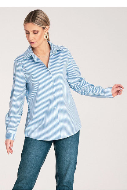 Stylish Figl vertical striped shirt in EU S/M | US S/M size, ideal for chic office attire and everyday luxury.