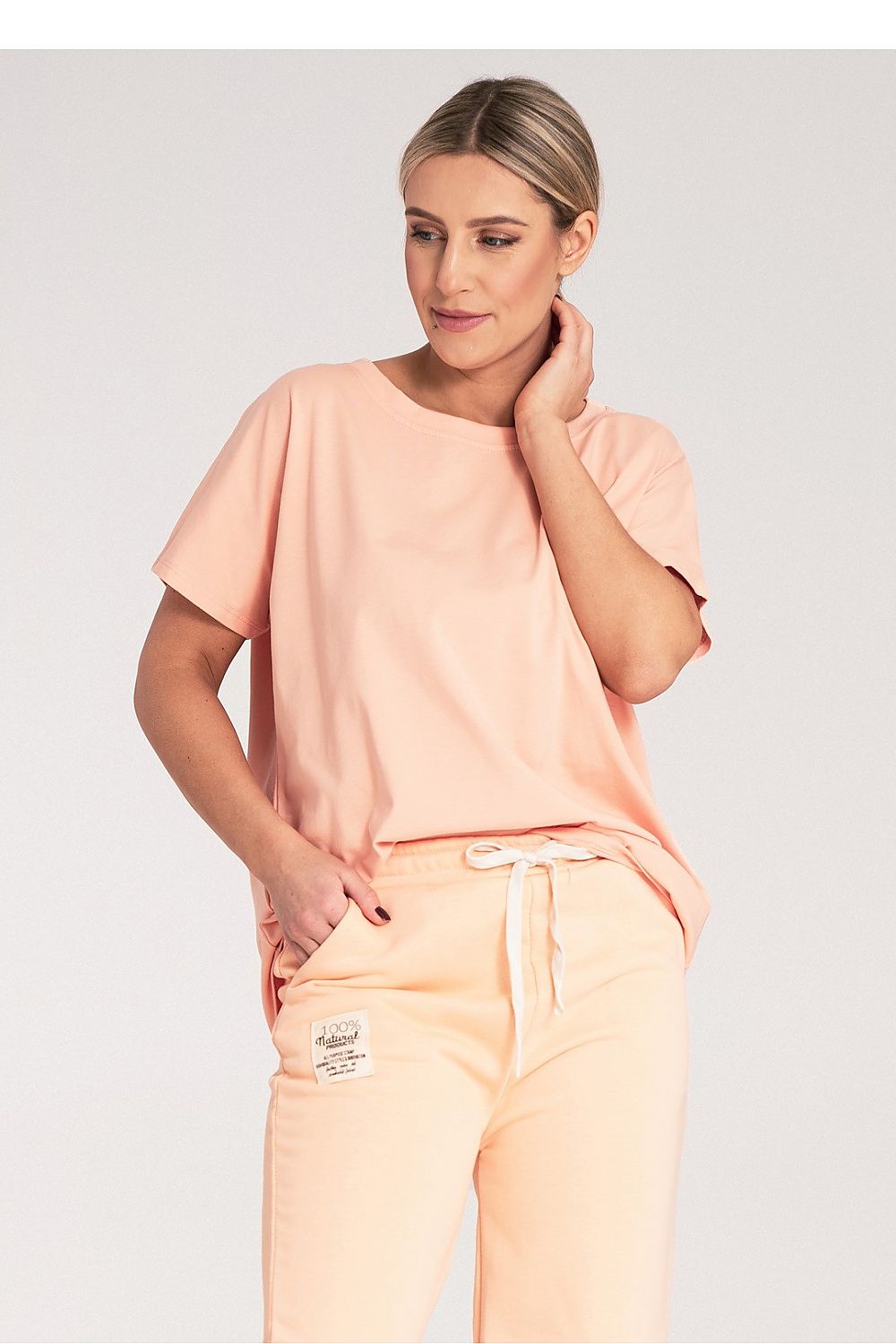 Stylish women's short sleeve t-shirt by Figl, crafted for comfort and elegance, ideal for any sophisticated wardrobe.