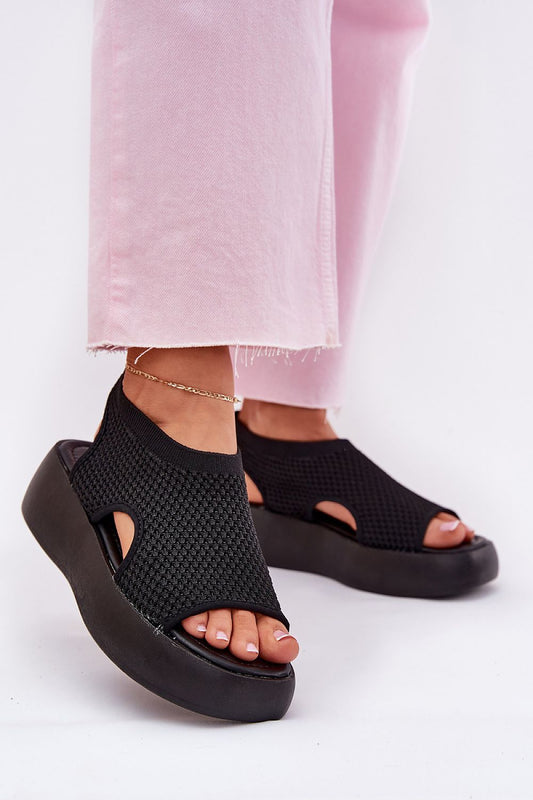 Luxury Women's Step In Style Sandals in textile material with elegant 4 cm platform, perfect for summer outfits, by Step in Style.