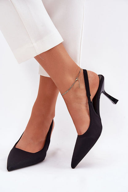 Full view of Step in Style stiletto heels, showcasing the beautiful craftsmanship and feminine appeal, ideal for upscale events and dinner dates.
