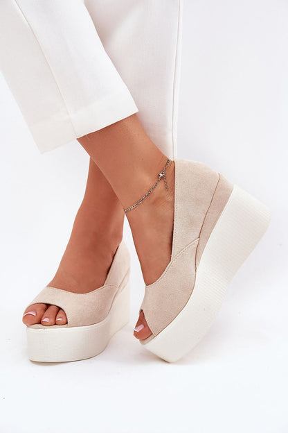 Chic Women's Eco Suede Platform Wedge Sandals from Step in Style, perfect for summer outings with their elegant design and supportive wedge heel.