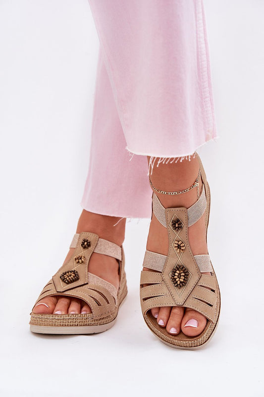 Elegant Luxury INBLU Women's Wedge Sandals with Comfort Insole in a chic design, perfect for stylish footwear.
