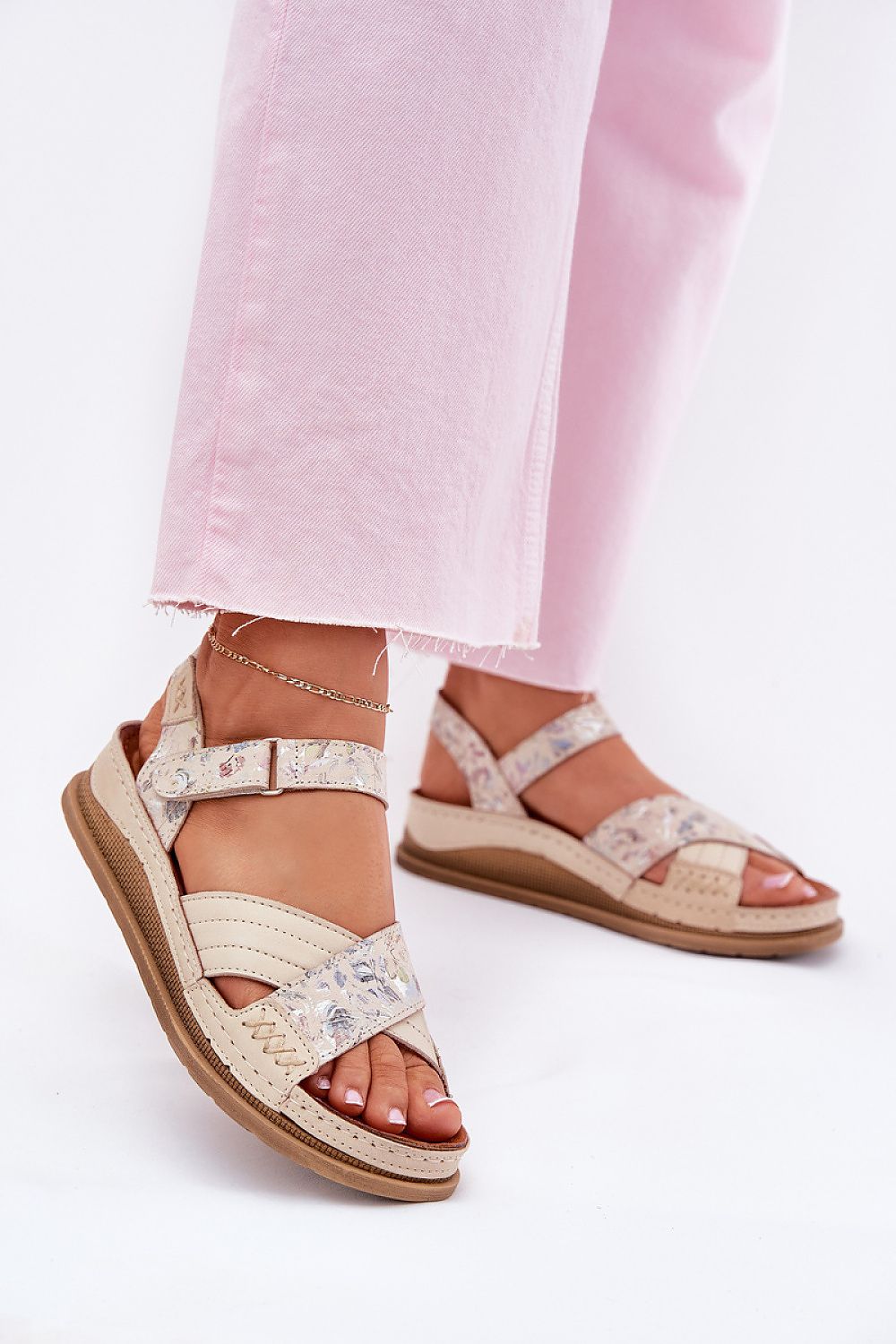 Luxury Maciejka Women's Leather Platform Sandals featuring elegant interwoven Velcro straps, available in sizes EU 36-41, perfect for a sophisticated summer look by Step in Style.