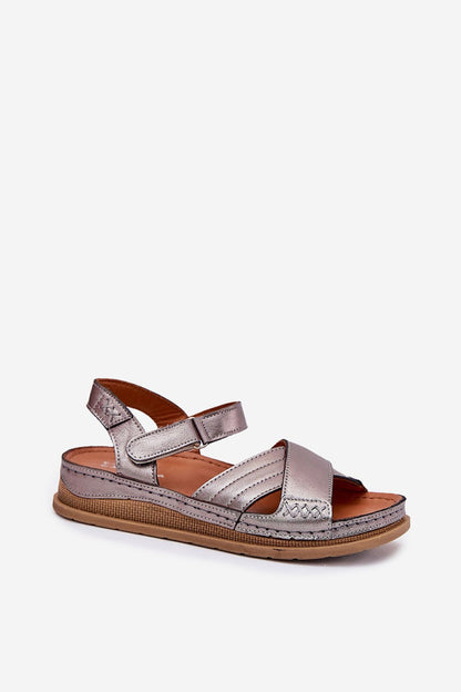 Sophisticated Maciejka Women's Leather Platform Sandals featuring a stylish Velcro strap design, ideal for luxury summer wear, available in EU sizes 36-41 from Step in Style.