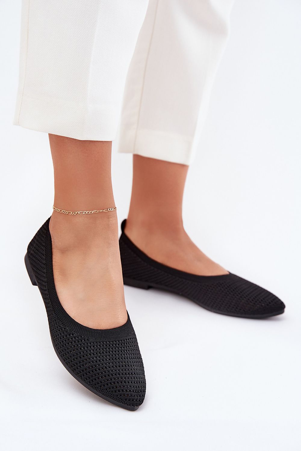 Elegant luxury women's mesh ballet flats by Step in Style featuring an almond-toe design, perfect for comfort and sophistication in sizes EU 36 to 41.