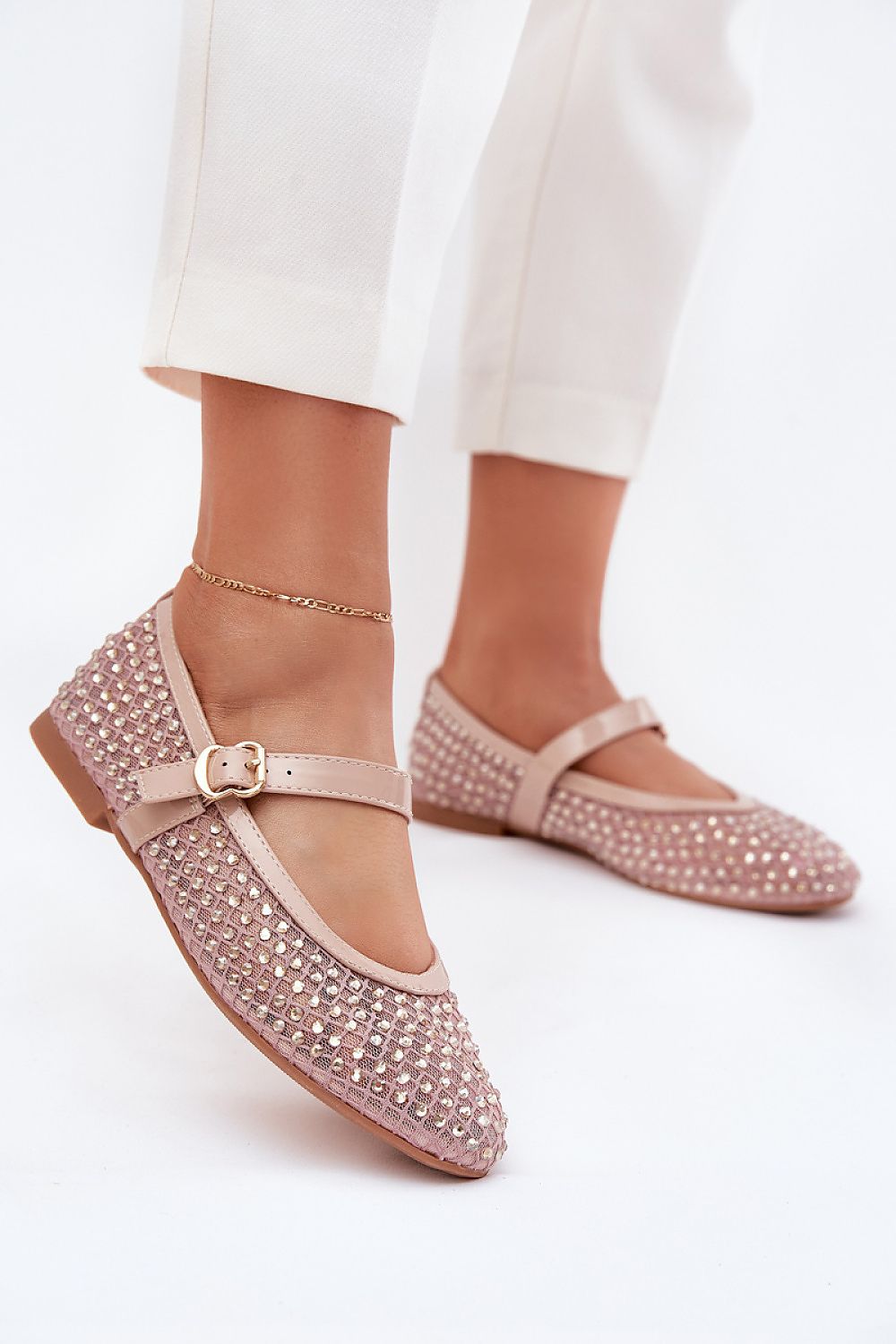 Elegant women's ballerina flats by Step in Style featuring a stylish buckle, crafted from ecological leather for comfort and sophistication.