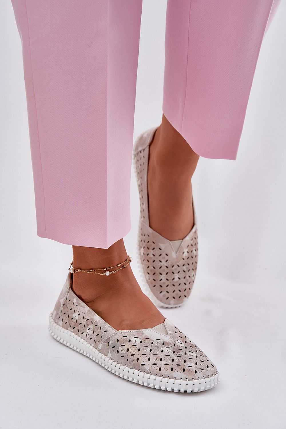 Elegant women's loafers from Step in Style in a versatile design, highlighting its natural suede material and exquisite craftsmanship ideal for everyday elegance.