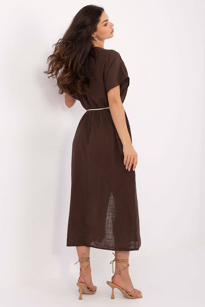 Chic and comfortable Summer Shirt Dress in 100% Cotton by Och Bella, featuring bohemian aesthetics, designed for sophistication in summer fashion.