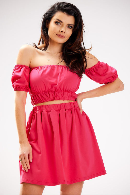 Elegant Flared Short Skirt by Infinite You showcasing a luxurious cut with a flared silhouette, perfect for enhancing feminine elegance.