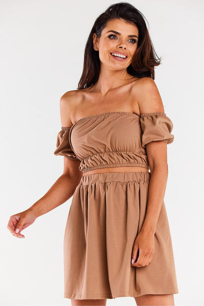 Detailed view of the skirt's flared hem by Infinite You, illustrating its graceful movement and elegance, suitable for multiple styling options.