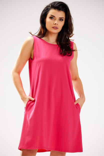 Stylish sleeveless daydress by Infinite You, designed with a V-back and crafted from breathable cotton for comfort.