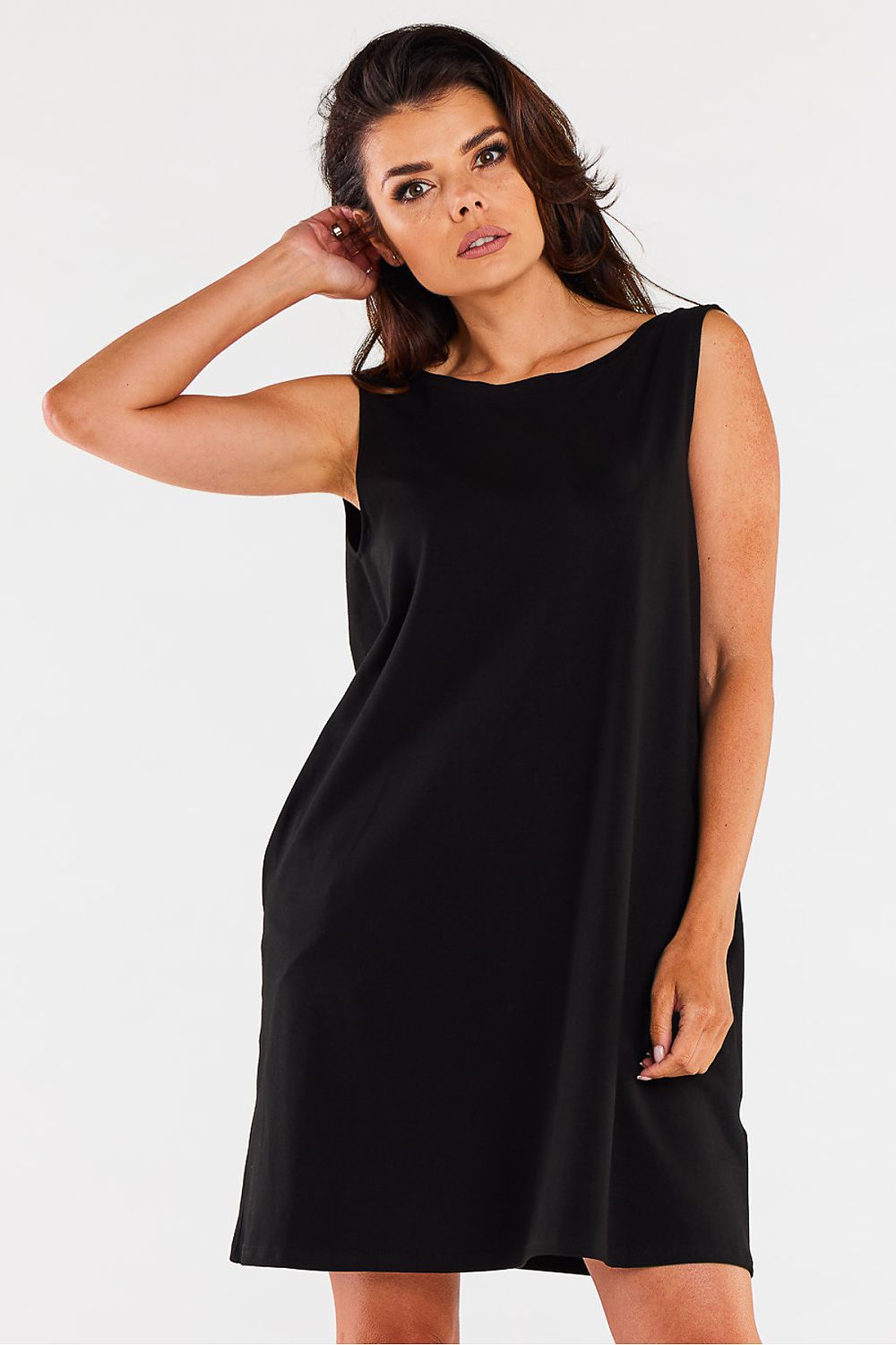 Chic V-Back Luxe Daydress with pockets from Infinite You, expertly crafted for a feminine silhouette and everyday elegance.