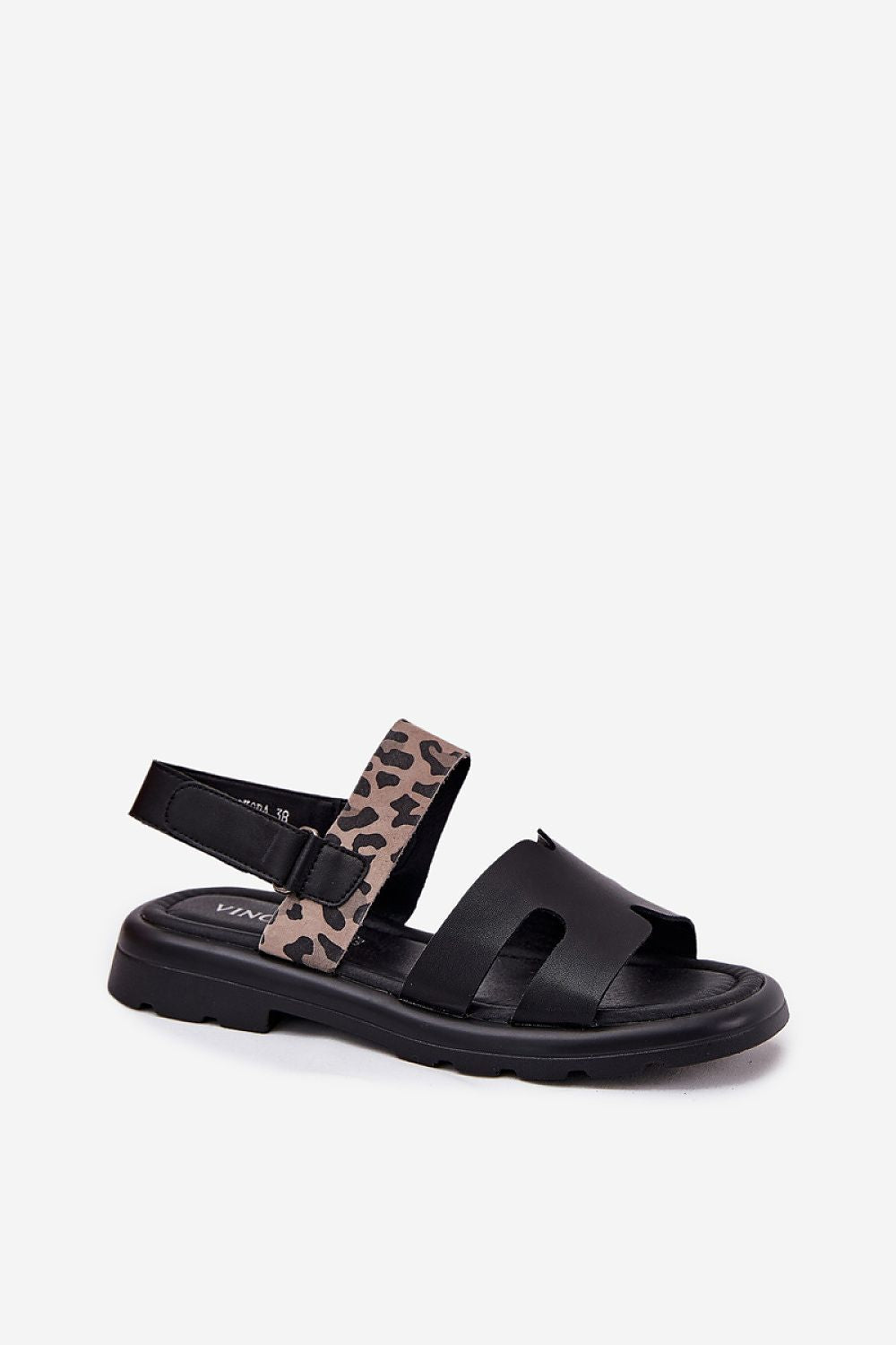 Vinceza Women's Natural Leather Sandals in elegant design with adjustable Velcro closure, ideal for summer fashion, by Step in Style.