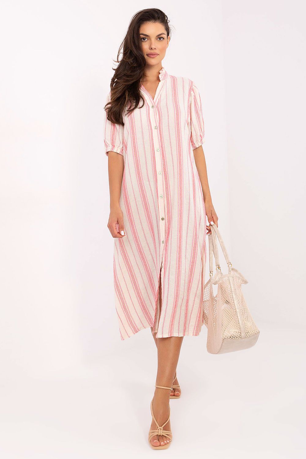Feminine Boho Midi Dress by Och Bella, crafted for luxury and comfort with a flattering cut and unique bohemian details, perfect for a stylish summer.