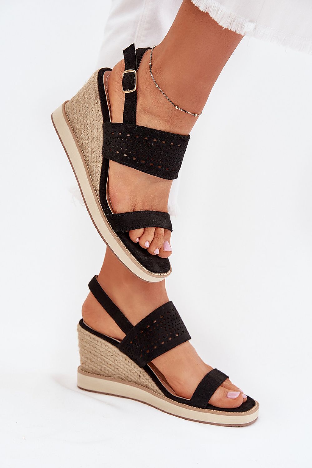 Stylish women's eco suede wedge sandals by Step in Style, available in EU sizes 36-41, designed for fashionable summer ensembles.