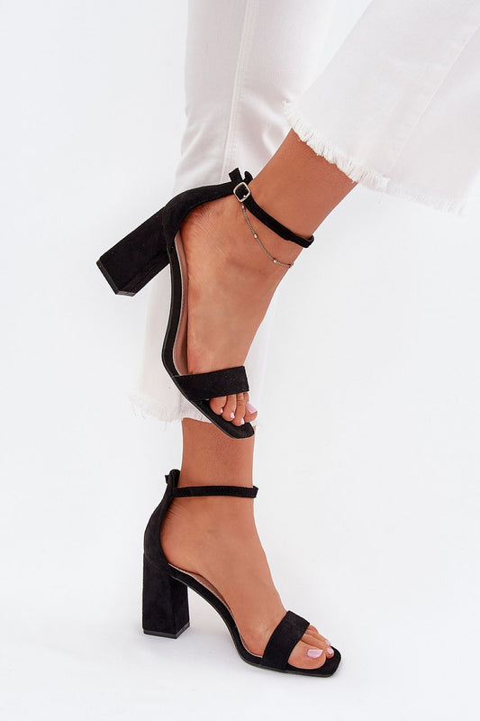 Luxury Stiletto Heel Sandals for Women by Step in Style, featuring eco suede fabric, adjustable strap for a perfect fit, ideal for elegant evening occasions and weddings, available in EU sizes 36-41.