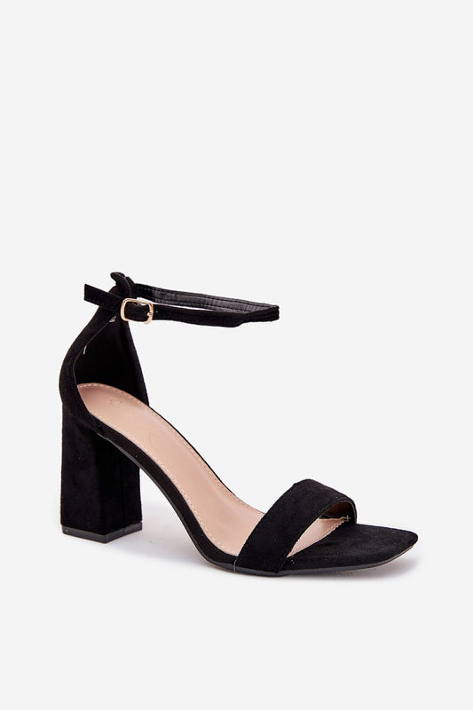 Luxury eco suede stiletto heel sandals for women from Step in Style, featuring adjustable strap for a perfect fit and comfort.