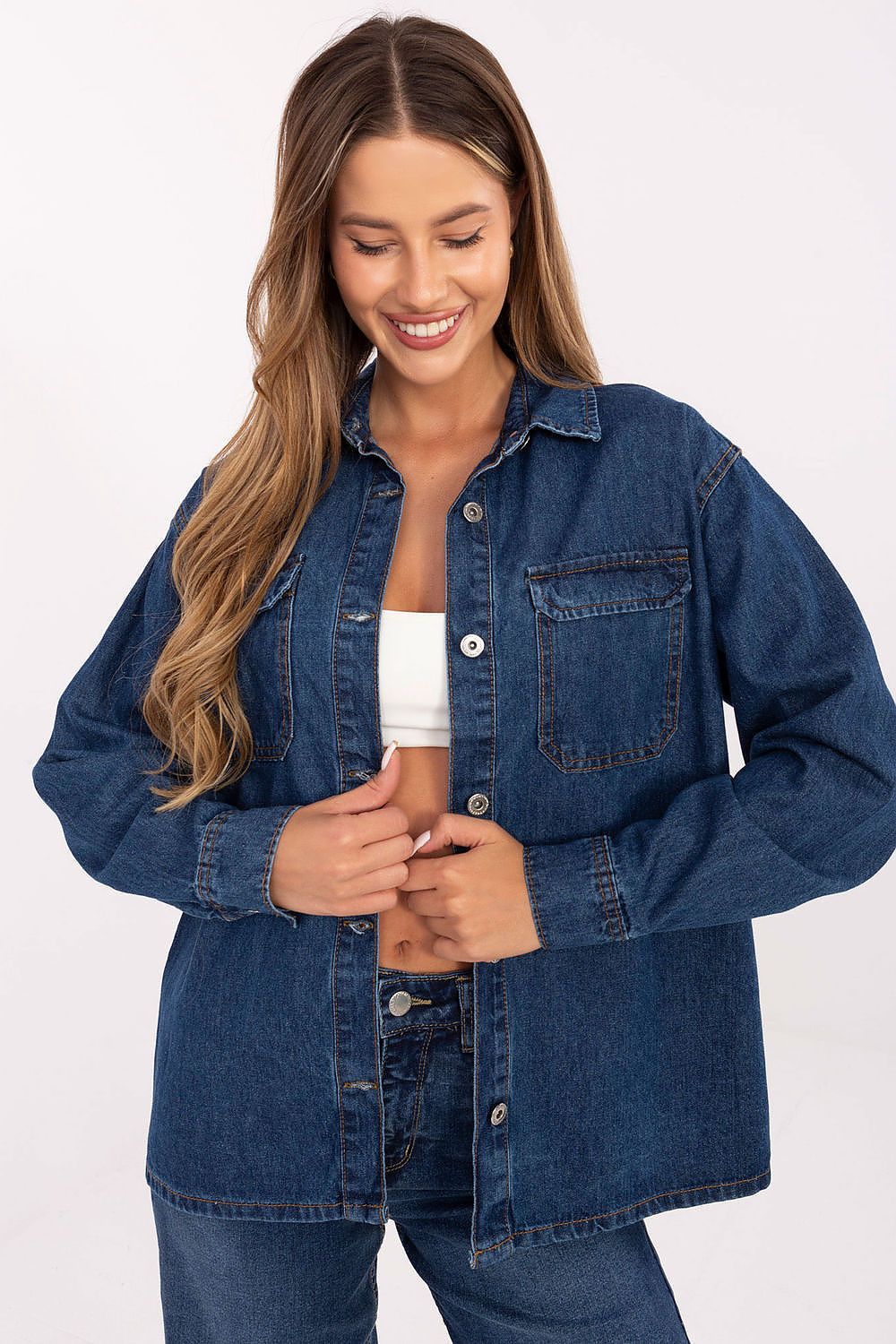 Close-up view of Sublevel's premium cotton texture, perfect for creating timeless outfit combinations.