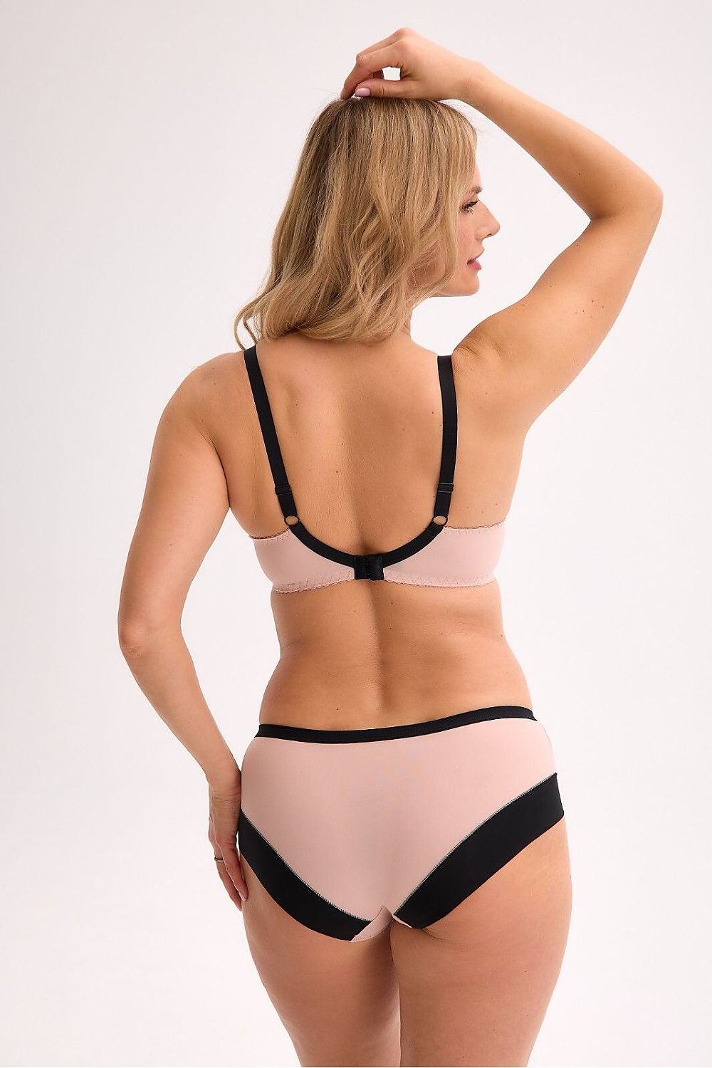 Close-up of Gaia Women's Lace & Microfiber Briefs, highlighting the delicate lace and soft fabric blend, embodying timeless elegance.