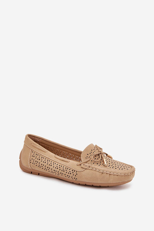High-quality eco-leather women's loafers with a stylish bow tie by Step in style, perfect for adding elegance to casual outfits.