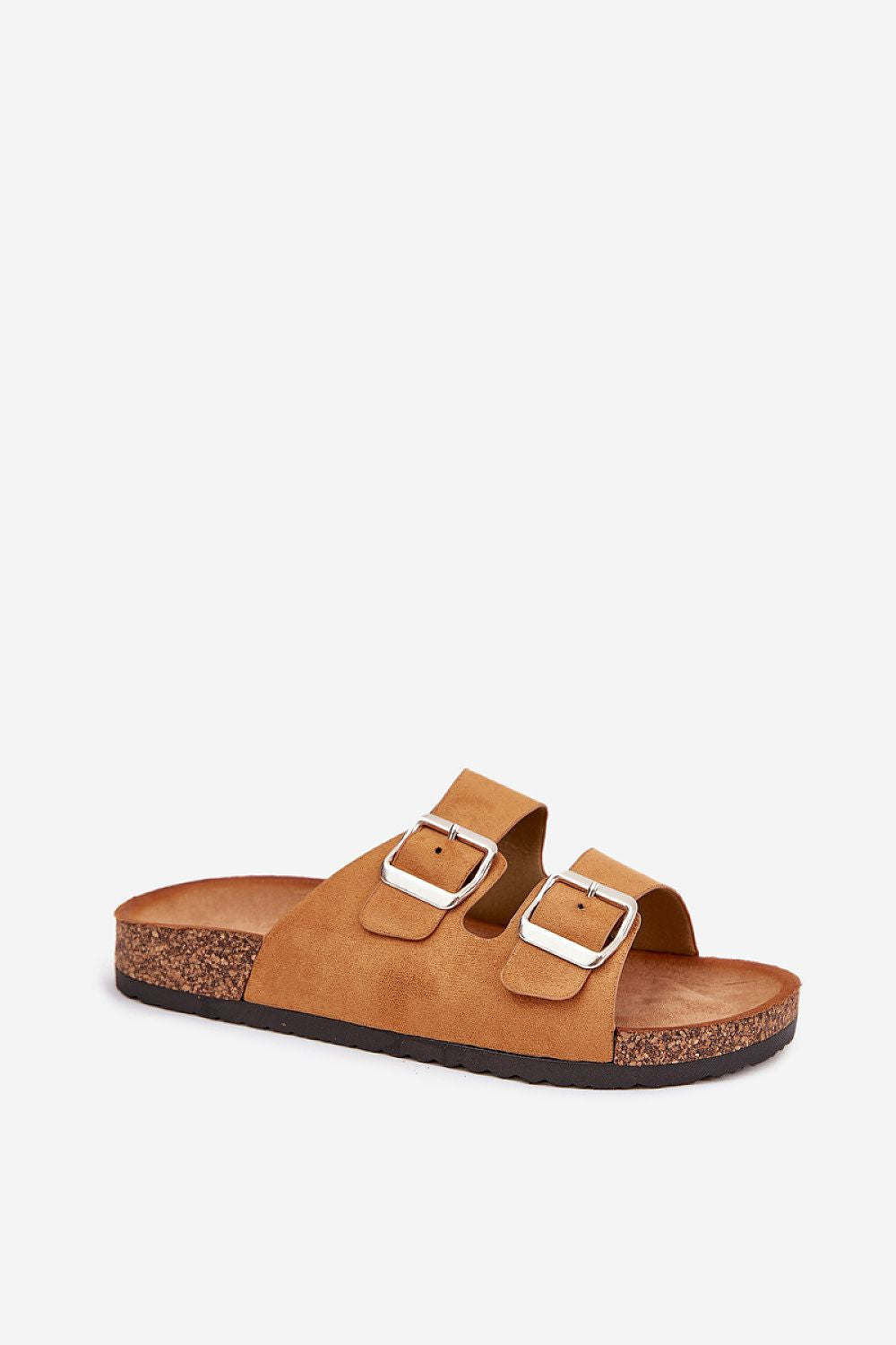 Step in Style Luxury Women's Eco Suede Sandals featuring a sustainable cork sole and adjustable straps, perfect for chic summer outfits.