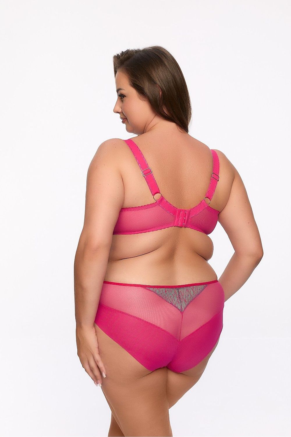 Close-up of Gaia Embroidered Classic Panties showcasing intricate embroidery and soft mesh, embodying comfort and femininity in a luxurious design.