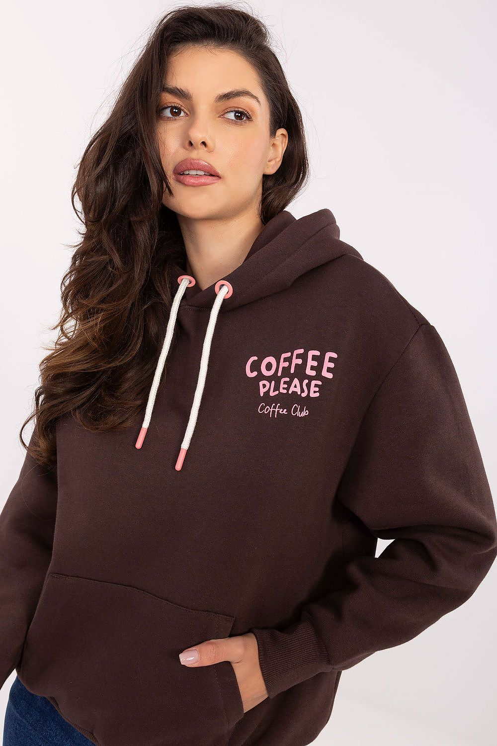 Elegant Sublevel Women's Hoodie with a soft cotton-polyester blend, designed for comfort and style, ideal for casual wear.