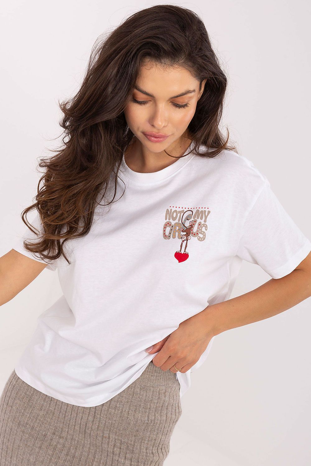 Chic Sublevel Women's Cotton T-Shirt, designed for comfort and sophistication in daily fashion.