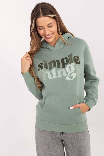 Stylish Sublevel women's sweatshirt with practical hood, designed for warmth and everyday elegance, available in sizes XS-XXL.