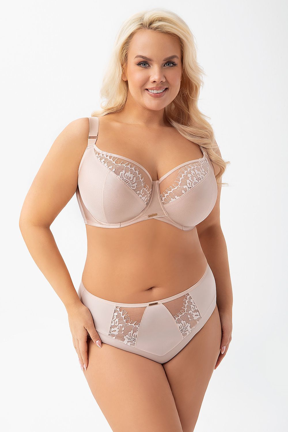 Gorsenia Lingerie High-Waisted Panties in various sizes, highlighting full coverage and feminine design.