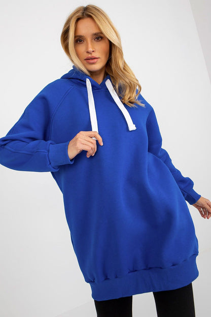 Luxurious Ex Moda long sweatshirt for women, perfect for layering, combining style and comfort with its durable cotton-polyester fabric.